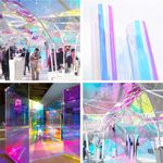 Dichroic colour changing chameleon rainbow self adhesive, coloured window film