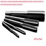 Hand Tap Set - Taper and Plug Taps Thread Tap Hand Screw Drill Bits Tool M2-M30