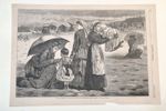 WINSLOW HOMER 'ON THE BEACH AT LONG BRANCH-CHILDRENS HOUR' HARPER'S WEEKLY 1874