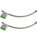 2 Pack XFITTING 3/8" OD Compression x 1/2" FNPT Faucet Supply Line, 18" Long
