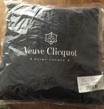 Veuve Clicquot Champagne Cushion x 1 EMBROIDERED BLACK Still in polybag BNIBAG