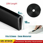 10M Car Door Boot Edge Protector Strip Trim U Shape Guard Seal Rubber Black