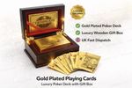 Gold Plated Playing Cards Luxury Poker Deck with Gift Box US Dollar/Euro Design