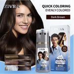 Natural Black & Dark Brown 400ml Instant Hair Color Shampoo | ZIVRA Hair Dye Sha