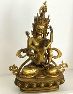 Tibetan Buddhist Yab-Yum Deity Statue  Brass/Bronze Sculpture 26cmx21.5cmx11.5cm