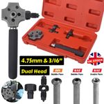 Brake Pipe Flaring Tool 4.75 mm DIN Single Bubble Flare & 3/16" SAE Double Flare
