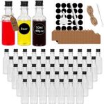 48 Pack Miniature Alcohol Bottles 50ml, Small Empty Plastic Bottle With Funnel L
