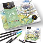 Castle Arts Botanical Coloured Pencil Set 24 Piece Display Tin