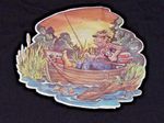 Vintage T-Shirt Signal Single Stitch Size S 70s Fisherman Relaxing In Boat 1973