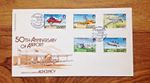 GB  ALDERNEY 1985 50th Airport Anniv.  First Day Cover Unaddressed. Free UK P&P