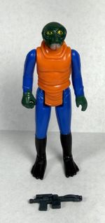 Vintage Star Wars WALRUS MAN Complete Original 1978 Action Figure Blaster