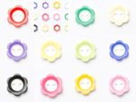 Coloured Rimmed Edge Daisy Flower Buttons 11.5mm 15mm 18mm 20mm
