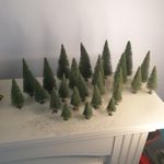 Gaugemaster gm122 pack 25 fir trees  ho/oo train layout wargame tabletop terrain
