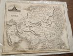 1827 Antique Map of Asia W.H. Lizars Encyclopaedia Edinensis Engraving 24 x...