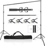 Backdrop Stand 3 x 3m/ 10 x 10 ft, Heavy Duty Background Support Adjustable
