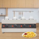 Commercial 4 Bottle Electric Chocolate Sauce Warmer Food Warmer Stainless Steel