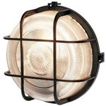 LumiLife IP44 Round Bulkhead - Black S5881