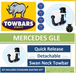 Detachable Towbar for Mercedes GLE SUV W166 & Coupe C292 2015 to 2019 TM866AVK