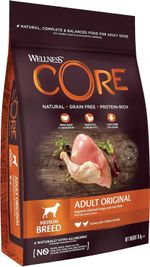 Wellness CORE Adult Original, 10kg, Chicken & Turkey, Dry Dog Food for Medium B
