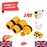 3 Packs Garden Water Hose Pipe Tap Connector Conection Fitting Adaptor Hoselock