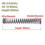 Dia 2-3.5mm, OD 10-60mm, Length 300mm Compression Spring Pressure Springs, Wire