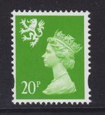 S90 20p Bright Green SCOTLAND - Unmounted Mint.