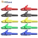 10PCS Insulated Alligator Clip to 4mm Banana Female Jack Copper Crocodile Clamps