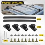 For Honda CR-V MK3 2007-11 Black Roof Cross Bars Top Mount Luggage Rack Set L&R