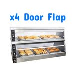 4 x ADEXA HDS5 PLASTIC DOOR FLAP WINDOW FOR CHICKEN WARMER DISPLAY UNIT