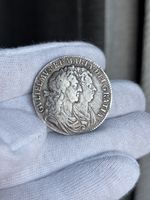 1689 William and Mary Silver Half Crown (second reverse)