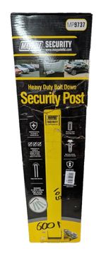 Security Parking Post Fold Down Anchor Bolts & Padlock Included Maypole MP9737