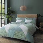 Catherine Lansfield Larsson Geo Easy Care Duvet Cover Set Reversible Bedding UK