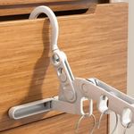 Foldable Clothes Drying Rack 5 Hole Travel Hanger Adjustable Laundry Hook UK