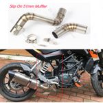 Motorcycle Exhaust Pipe Modified Middle Link Pipe Slip On For Duke 200 390 12-16