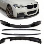 FOR BMW 3 SERIES F30 MATTE BLACK M PERFORMANCE STYLE BODY KIT SPOILER SKIRT LIP