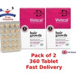 x2 Viviscal Maximum Strength Women’s Hair Supplement 360 Tablets |6‑Month Supply