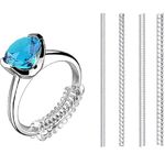 4x Ring Size Adjuster Transparent Spiral Cord Resizer Reducer Length Aprox 10cm.