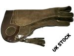 Falconry, Owl & Eagle Right Hand Side Glove 4 Layer Brown Suede Leather 16"