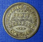 Evesham, Worcestershire, Frederick Watkins, Fruit Merchant, Token, c1890 - Read!