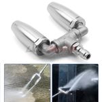 1/4" High Pressure Washer 360° Rotating Dual Turbo Nozzle Twin Spray Tip 3625PSI
