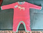 BNWT Albetta Red Striped Crochet Zebra Babygrow Sleepsuit (3-6 Months)