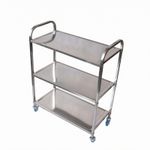Stainless Steel Serving Trolley Versatile for Caterers, Hotel Personnel