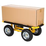 Dolly Trolley Removal Cart, 20.5cm Pneumatic Wheels, 540kg Load, Metal 75.5x32cm
