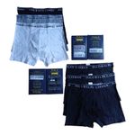Men's Polo Boxers 3 Pack Soft Cotton Trunks Classic Fit Underwear Black & Mixed