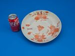 Chinese Porcelain Dish With Pomegranate Design in Iron Red - Damage - 26 cm
