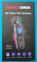 4K Handheld Vlogging Camera with WiFi Gimbal 330° Rotating Lens Face Tracking64G