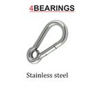 STAINLESS STEEL SNAP HOOK WITH EYE CARBINE HOOK CLIMBING/HIKING *PLEASE CHOOSE*