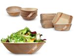 FOOGO Green Disposable Palm Leaf Bowls Wooden Salad bowl Eco friendly Picnic 