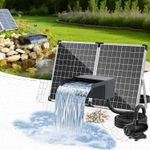 Solar Pond Waterfall Kit 55W Pump 304 Stainless Spillway Multi-Filtration – 3m H
