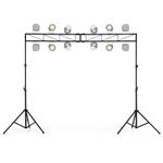 Lighting Truss System Portable DJ Light Stand Adjustable Metal Folding Tripod